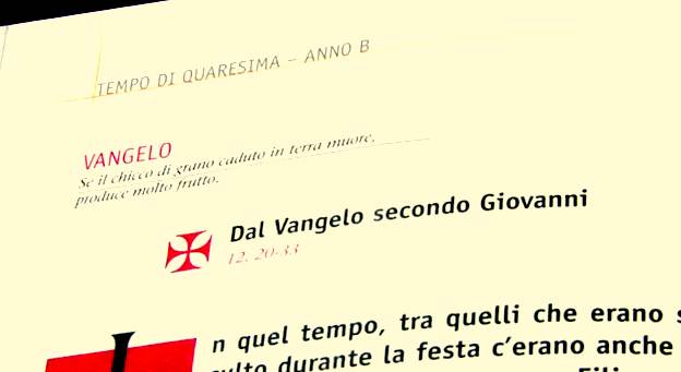 Vangelo di domenica 25 marzo 2012 – V di Quaresima